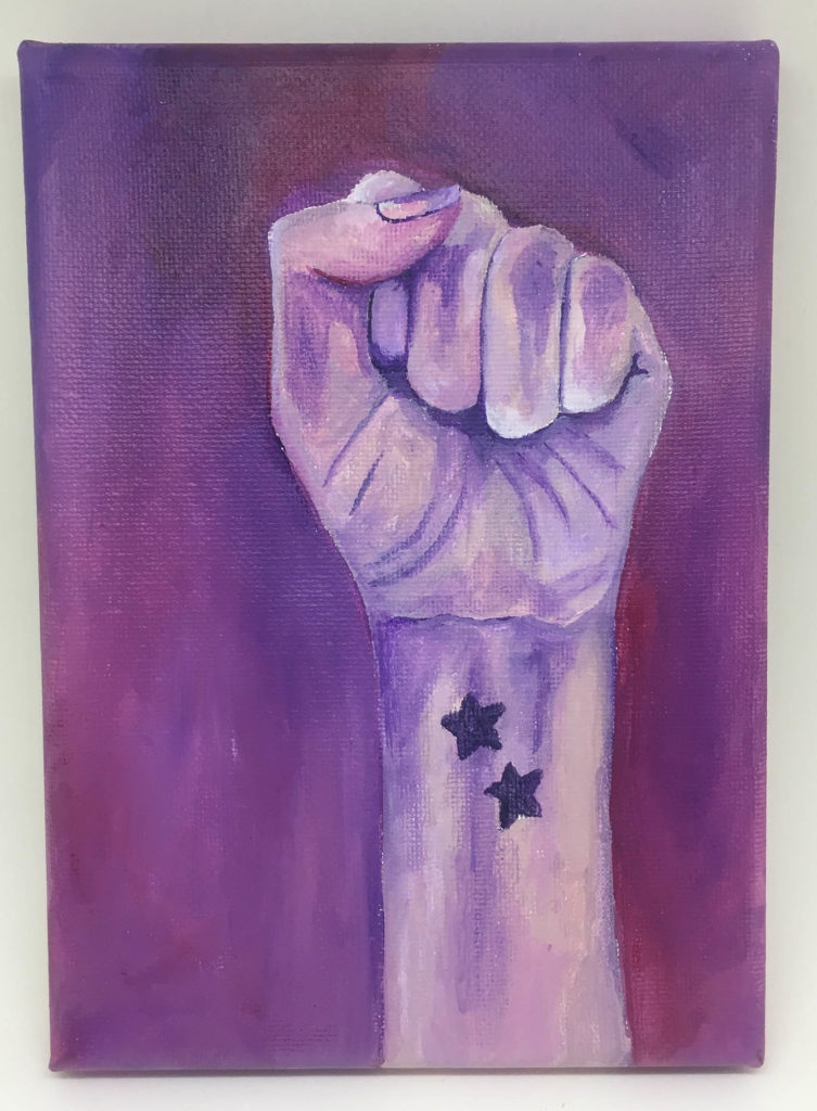 "Revolution" acrylic on canvas painting